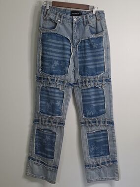 Racer Worldwide Light Wash Blue Denim Straight Leg Regular Fit 5 Pocket Jeans